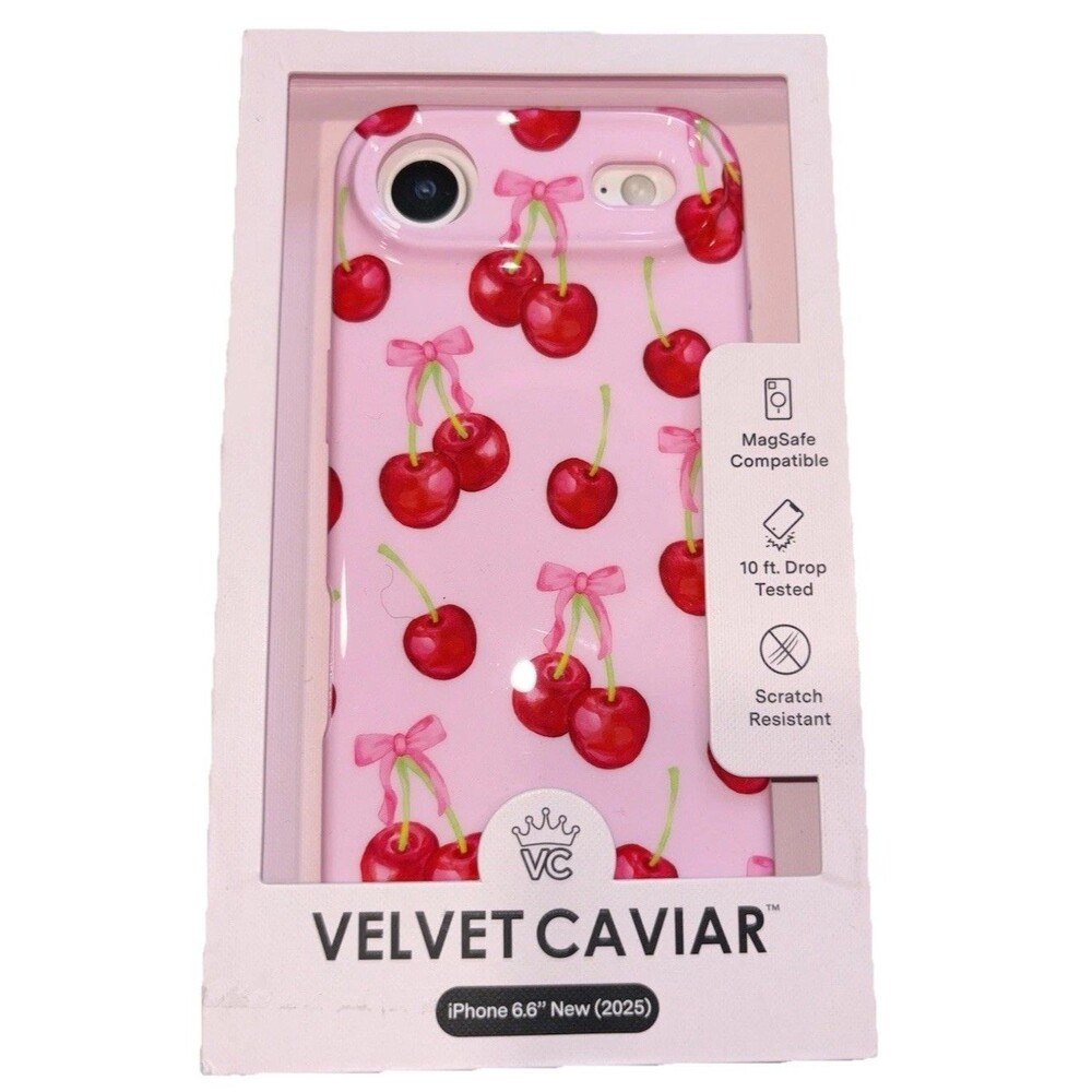 Velvet Caviar MagSafe Cherry Pink Hard Case iPhone 6.6" New 10ft Drop Scratch